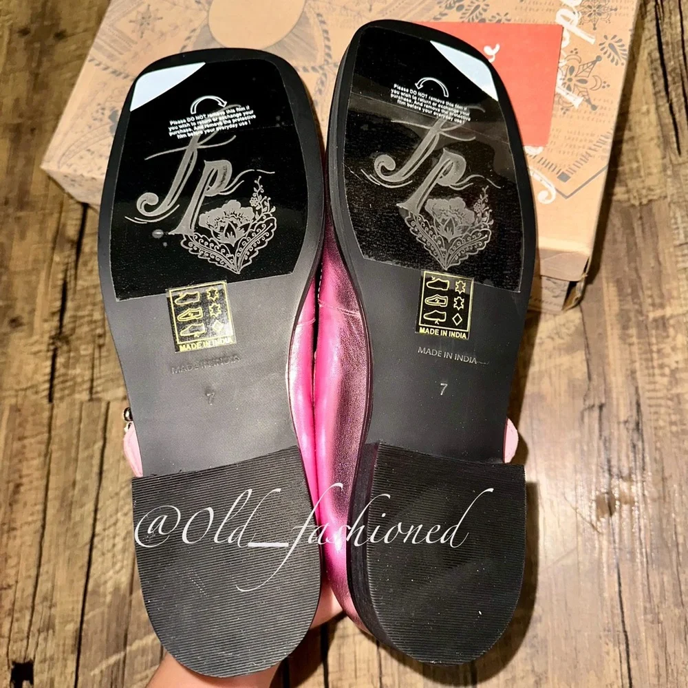 FREE PEOPLE Leather Diamanté Mary Janes